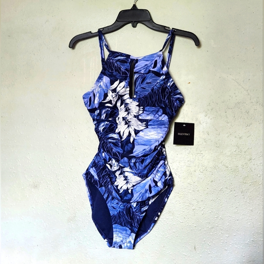 Ellen Tracy blue swimsuit